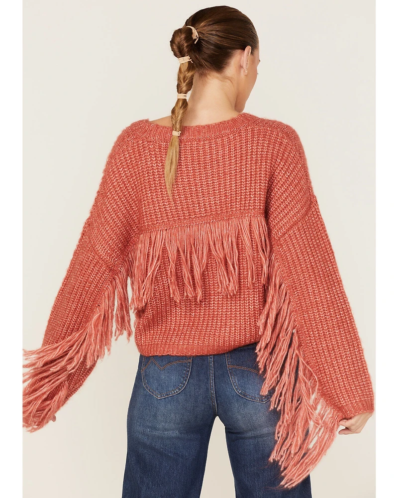 Wild Moss Women's Fringe Sweater