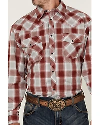 Cowboy Hardware Men's Plaid Print Long Sleeve Snap Western Shirt