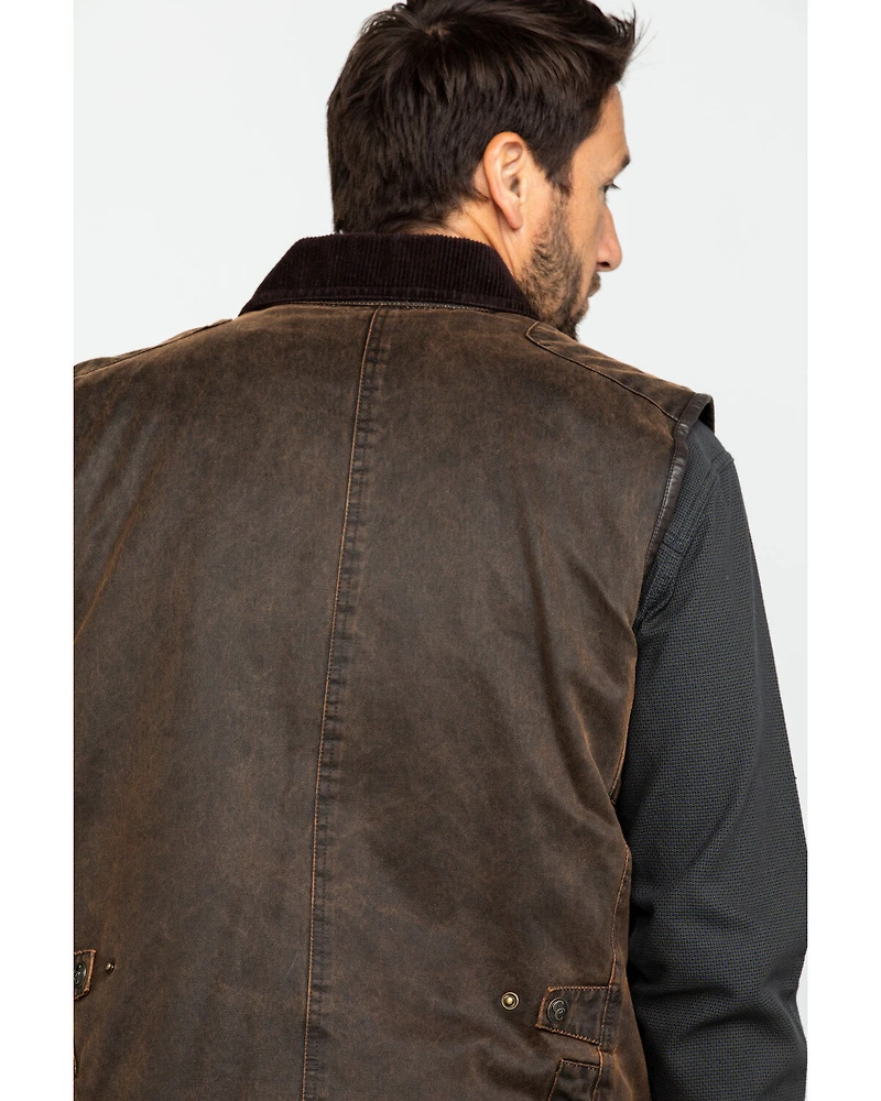 Cripple Creek Men's Enzyme Washed Cotton Concealed Carry Vest