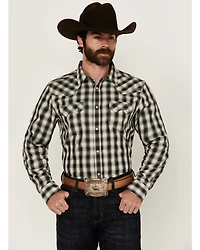Cody James Men's Rey Plaid Print Long Sleeve Snap Western Shirt