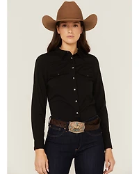 RANK 45® Women's Outdoor Vented York Riding Long Sleeve Snap Western Shirt