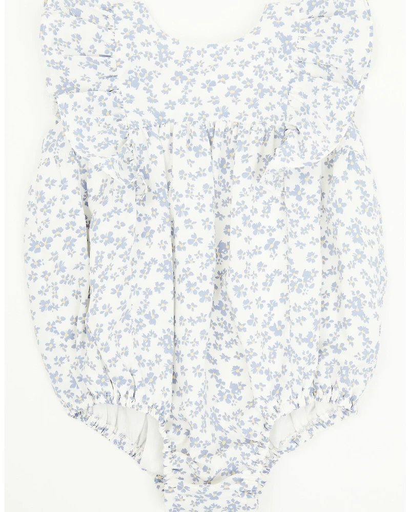 Yura Infant Girls' Printed Puff Sleeve Onesie