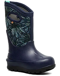 Bogs Girls' Neo Classic Firework Floral Print Waterproof Boots - Round Toe