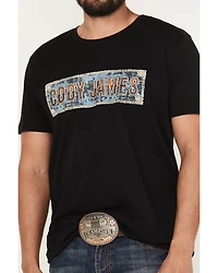 Cody James Men's Denim Patch Logo Short Sleeve Graphic Tee