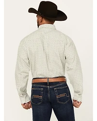 George Strait by Wrangler Men's Medallion Print Long Sleeve Button-Down Western Shirt