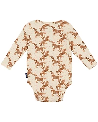 Wrangler Infant Girls' Horse Print Long Sleeve Onesie