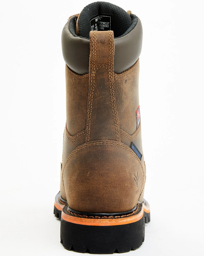 Hawx Men's 8" Insulated Lace-Up Waterproof Work Boots - Composite Toe