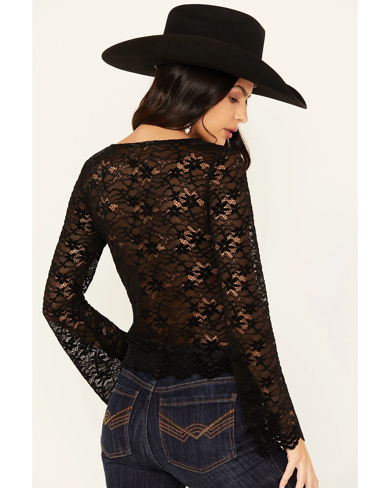 Idyllwind Women's Russello Lace Long Bell Sleeve Top