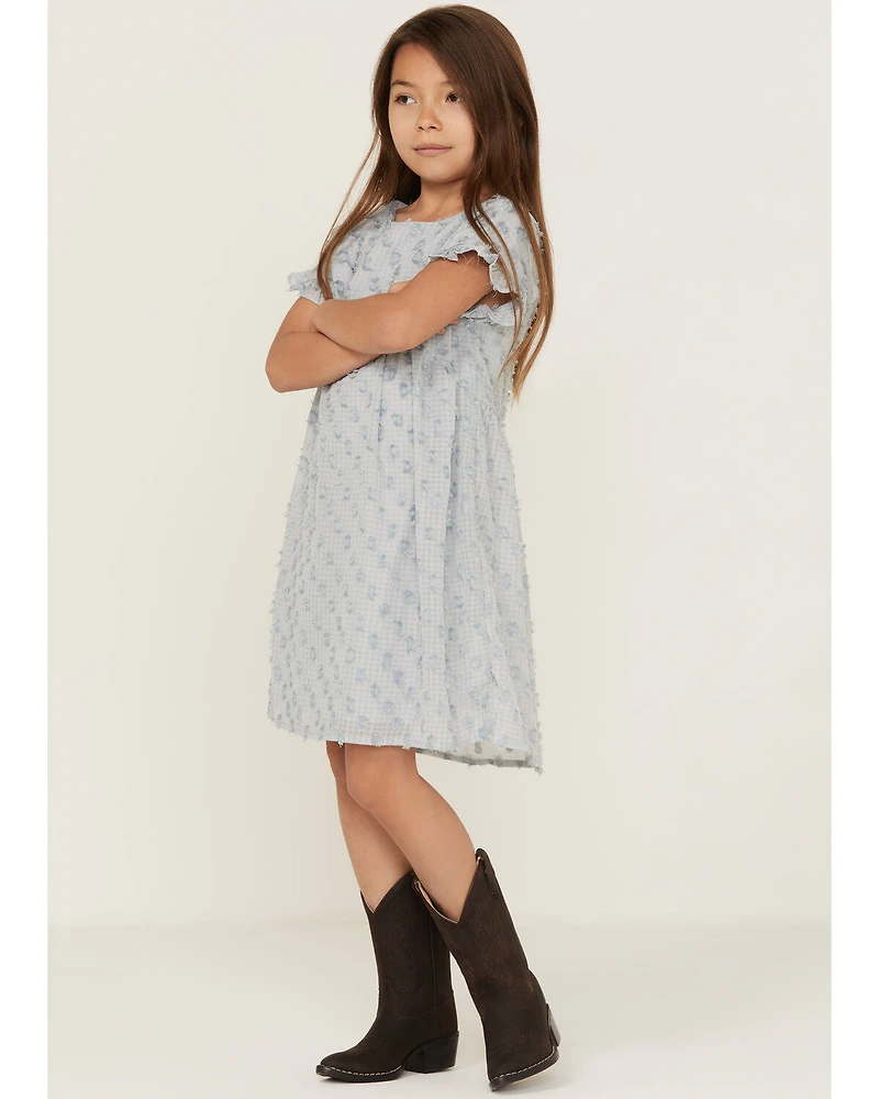 Hayden Girls' Ruffle Sleeve Swiss Dot Tunic Mini Dress