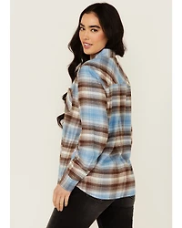 Idyllwind Women's Lane Plaid Print Long Sleeve Snap Flannel Shirt