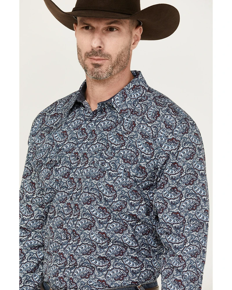 Cody James Men's Refresh Paisley Print Long Sleeve Snap Western Shirt
