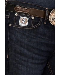 Cinch Men's White Label Dark Wash Relaxed Straight Rigid Denim Jeans