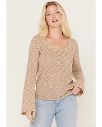 Idyllwind Women's Ranger Pointelle Henley Long Sleeve Shirt