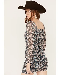 Sadie & Sage Women's Dreamchaser Floral Print Mini Dress