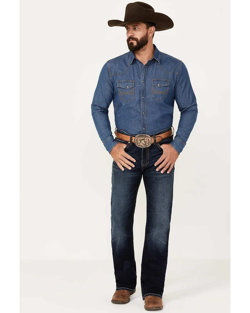 Cody James Men's Palomino Wash Duke Relaxed Bootcut Stretch Denim Jeans