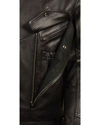 Milwaukee Leather Men's Side Set Belt Utility Pocket Motorcycle Jacket - 3X