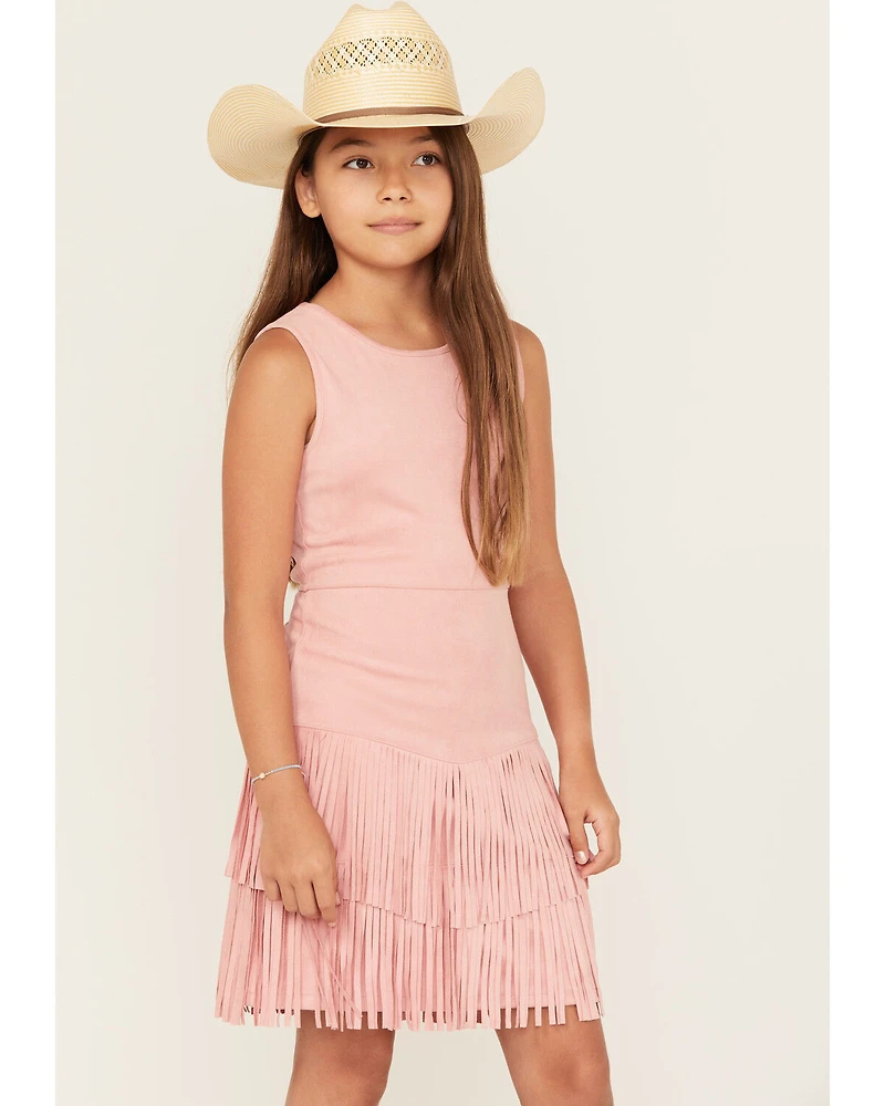 Shyanne Girls' Faux Suede Fringe Mini Dress