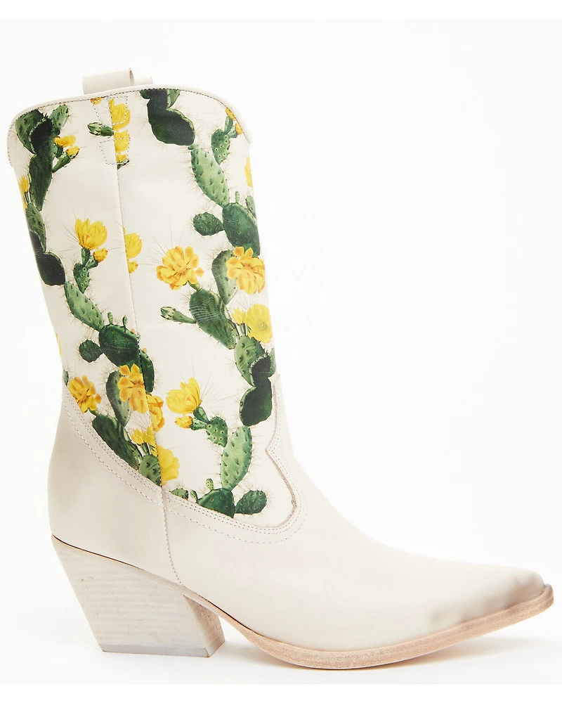 Golo Shoes Women's Cactus Graphic Western Boot - Round Toe