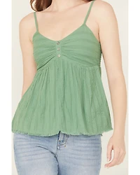 Cleo + Wolf Women's Enya Seersucker Striped Tank Top