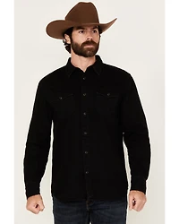 Cody James Men's Solid Long Sleeve Snap Denim Western Shirt