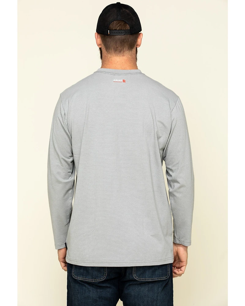 Ariat Men's Navy FR Base Layer Long Sleeve Work T-Shirt - Big & Tall