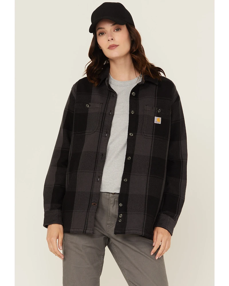 Carhartt Women's Rugged Flex® Loose Fit Heavyweight Duck Long Sleeve Button-Down Shacket