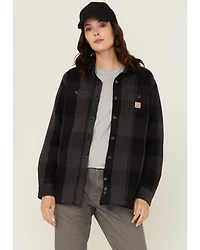 Carhartt Women's Rugged Flex® Loose Fit Heavyweight Duck Long Sleeve Button-Down Shacket