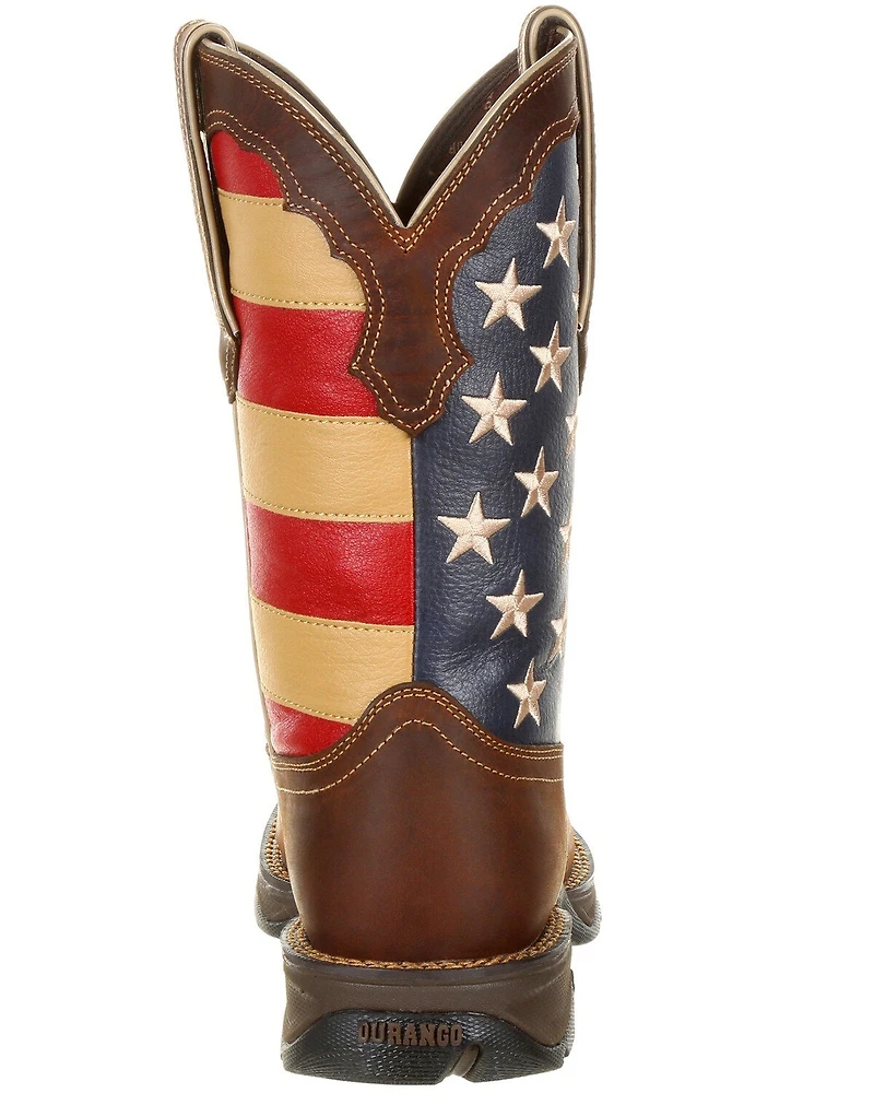 Durango Women's Lady Rebel Patriotic Flag Work Boots - Steel Toe