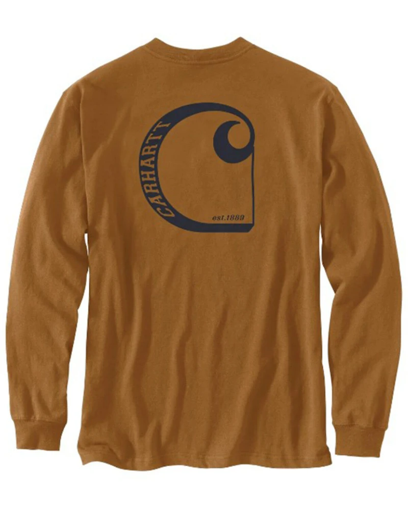 Carhartt Men's Relaxed Fit Heavyweight Long Sleeve Graphic Work T-Shirt