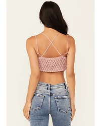 Wishlist Women's Strappy Lace Applique Scallop Bralette