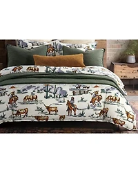 HiEnd Accents 3pc Ranch Life Reversible Bedding Set - Super King