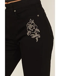 Idyllwind Women's Outlaw High Rise Flare Embroidered Super Stretch Denim Jeans