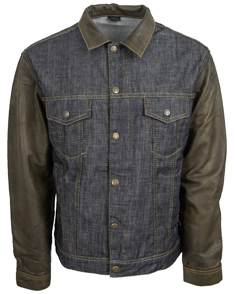 STS Ranchwear Boys' Mustang Leather Denim Jacket