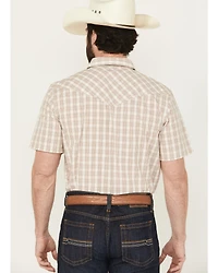 Cody James Men's Rangewear Plaid Print Short Sleeve Snap Western Shirt
