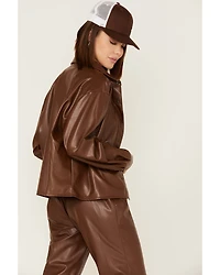 Ariat Women's Talk of the Town Faux Leather Top