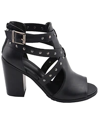 Milwaukee Performance Women's Platform Heel Studded Strap Sandals