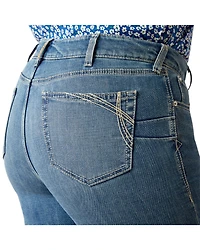 Ariat Women's Naz Medium Wash Perfect Rise Bootcut Stretch Denim Jeans - Plus