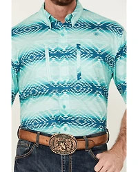 Ariat Men's VentTEK Classic Fit Southwestern Striped Short Sleeve Performance Shirt