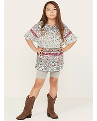 Hayden Girls' Printed Bell Sleeve Tunic
