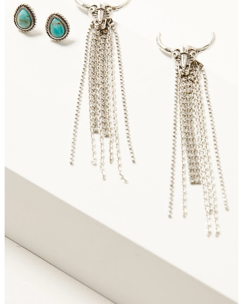 Idyllwind Women's Hartley Antique Silver Earring Set - 2 Piece