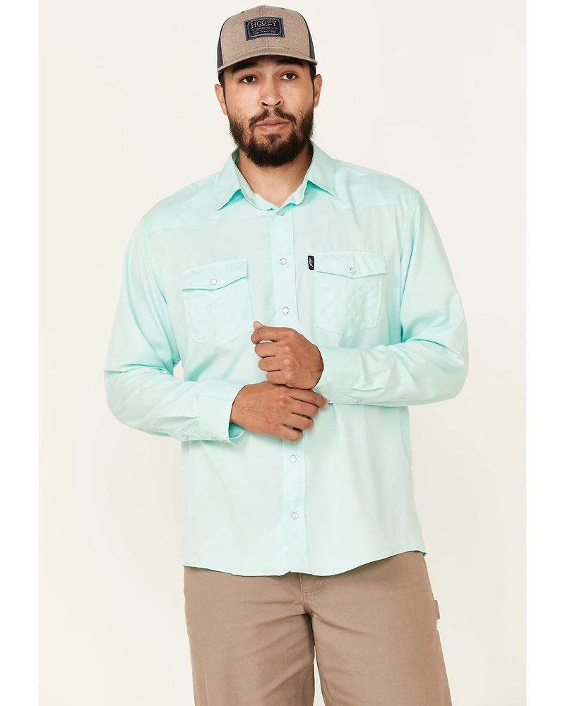 Hooey Men's Solid Habitat Sol Long Sleeve Pearl Snap Western Shirt