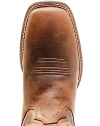 Justin Men's Dusky Brown Canter Cowhide Leather Western Boots - Broad Square Toe