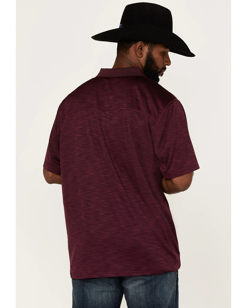 RANK 45® Men's Gazer Textured Solid Short Sleeve Polo Shirt