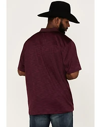 RANK 45® Men's Gazer Textured Solid Short Sleeve Polo Shirt