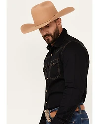 Wrangler Retro Premium Men's Solid Long Sleeve Western Shirt