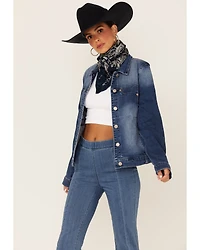 Shyanne Women's Henderson Medium Wash Button Down Denim Jacket