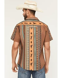Sendero Provisions Men's Wyatt Southwestern Serape Striped Short Sleeve Snap Western Shirt