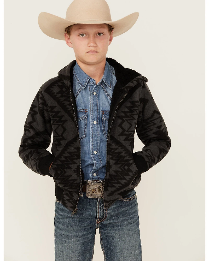 Cody James Boys' Basin Southwestern Print Hooded Jacket