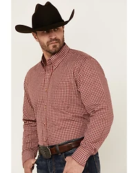 Wrangler Riata Men's Assorted Plaid Print Long Sleeve Button-Down Western Shirt