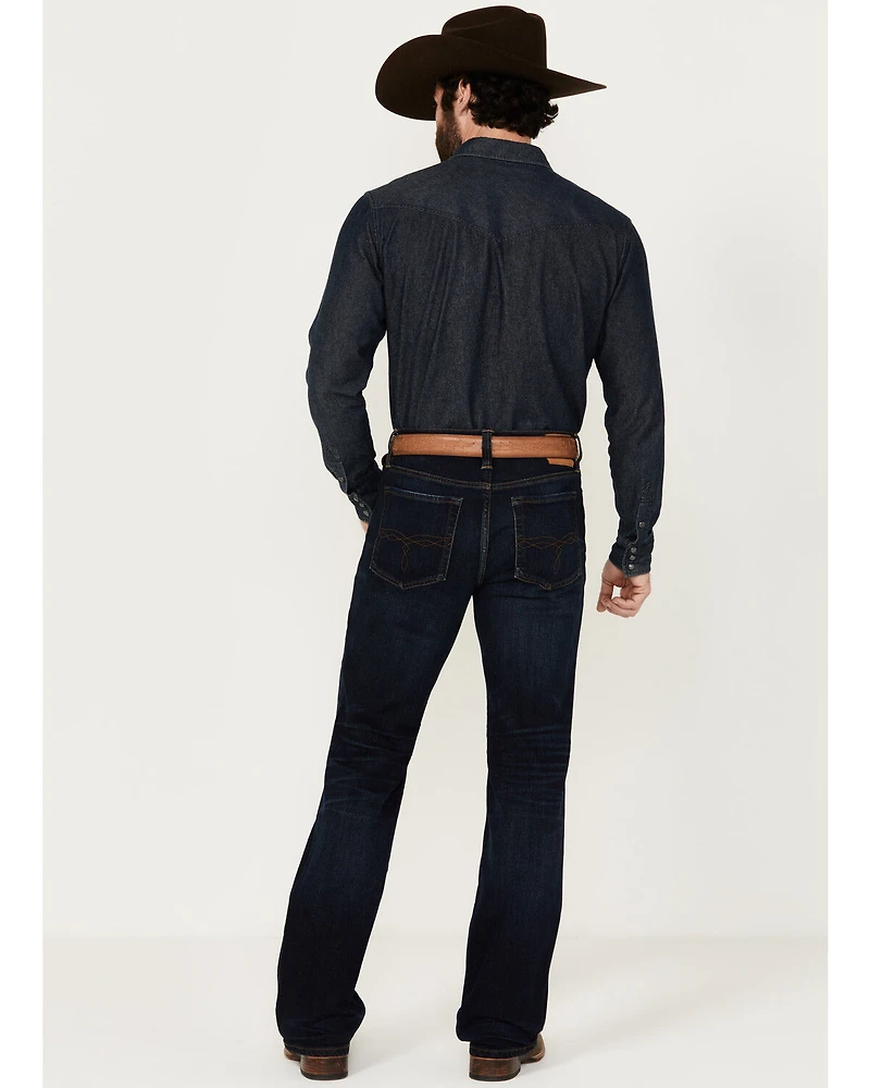 Blue Ranchwear Men's Carbon Wash Jethro Slim Bootcut Stretch Denim Jeans